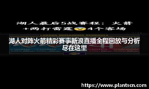 湖人对阵火箭精彩赛事新浪直播全程回放与分析尽在这里