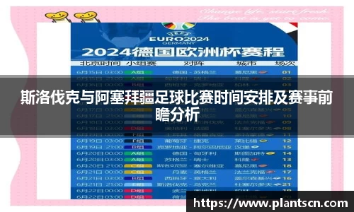 斯洛伐克与阿塞拜疆足球比赛时间安排及赛事前瞻分析